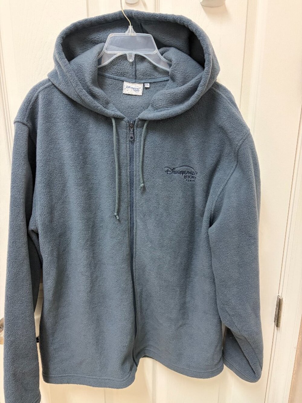 Disneyland Paris Fleece Zip Up Hoodie Gray Size 2XL